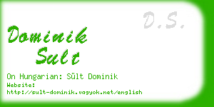 dominik sult business card